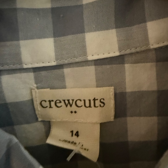 NEW CrewCuts Boys' long-sleeve flex patterned washed shirt — Size 14 - Picture 3 of 6